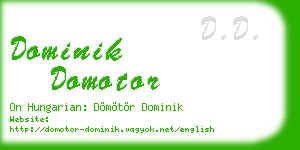 dominik domotor business card
